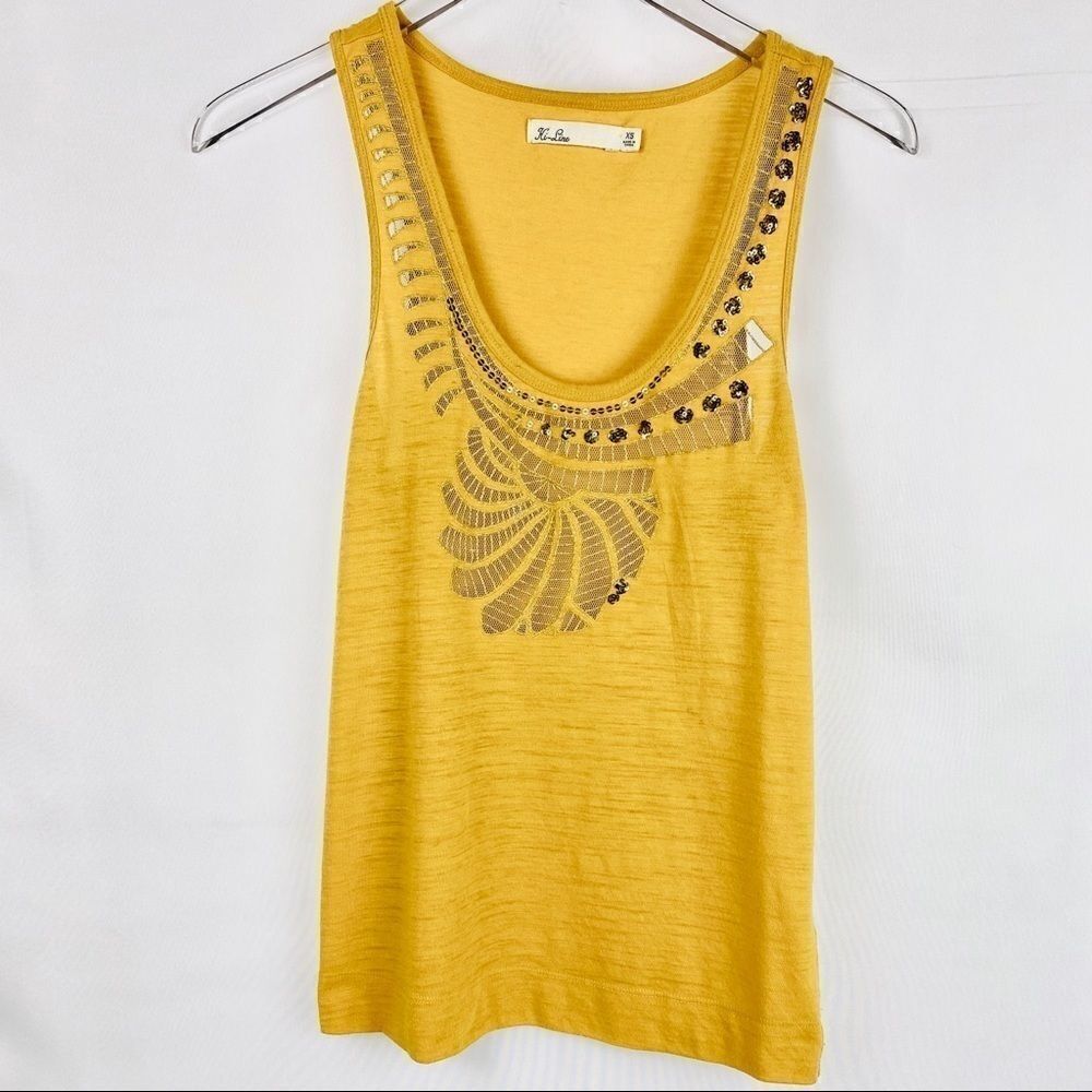 MADEWELL Hi-Line Sequence Embroidered Tank Top.